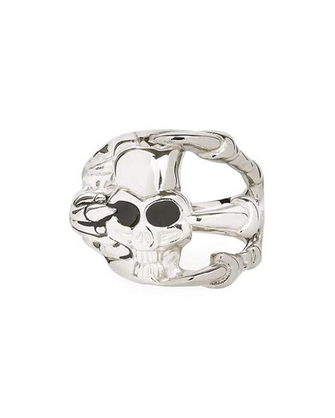 givenchy skully|G Skull ring in metal and enamel .